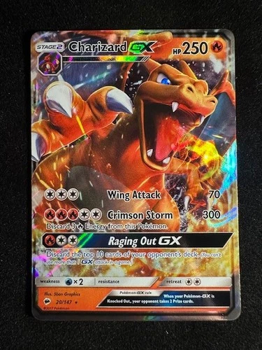  Charizard GX 20/147 Sm-Burning Shadows Holo LP
