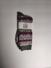 b studio -women's socks - gray - Cashmere blend - Made in USA **D8**