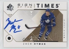 2018-19 SP Authentic Sign of the Times Zach Hyman #SOTT-ZH Auto