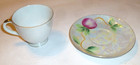 Vintage Lefton Hand Painted Lusterware Teacup & Saucer Apple Gold Trim Crown — photo 3