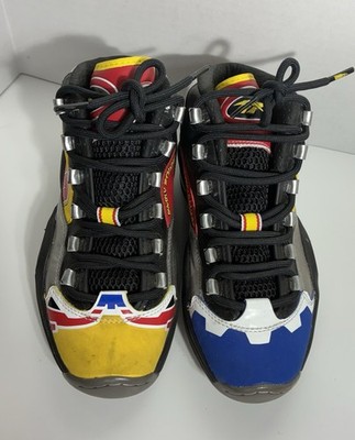Men's Size 7 Reebok x Power Rangers Question Mid Shoes Voltron Megazord Rare