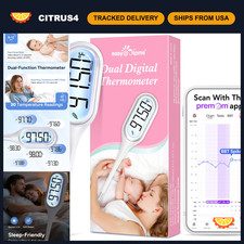 Digital Basal Body Thermometer for Adults  Kids - Fast 8-Second Readings, Accur