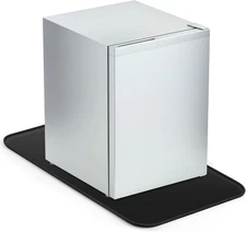 Mini Fridge Silicone Mat with Convex Edge -13.0" 13.0 x 9.0, Black X 9.0 