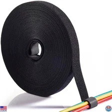 ECOHomes 3/4" x 75 FT Heavy-Duty Double-Sided Hook and Loop Tape - Reusable Ties