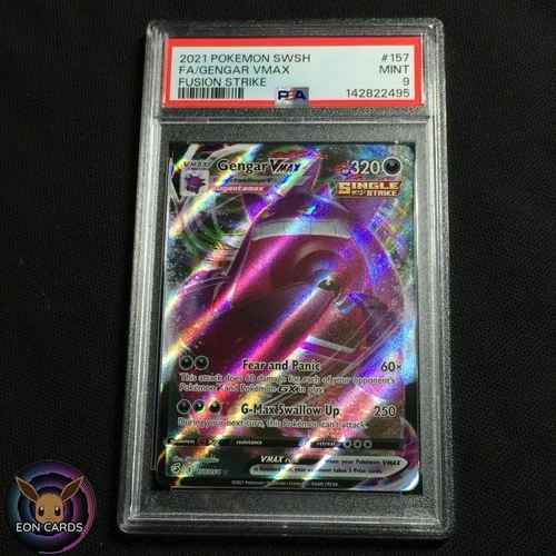 Gengar FULL ART 157/264 (PSA 9 MINT) Fusion Strike Pokemon Cards