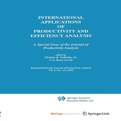International Applications of Productivity and Efficiency Analysi