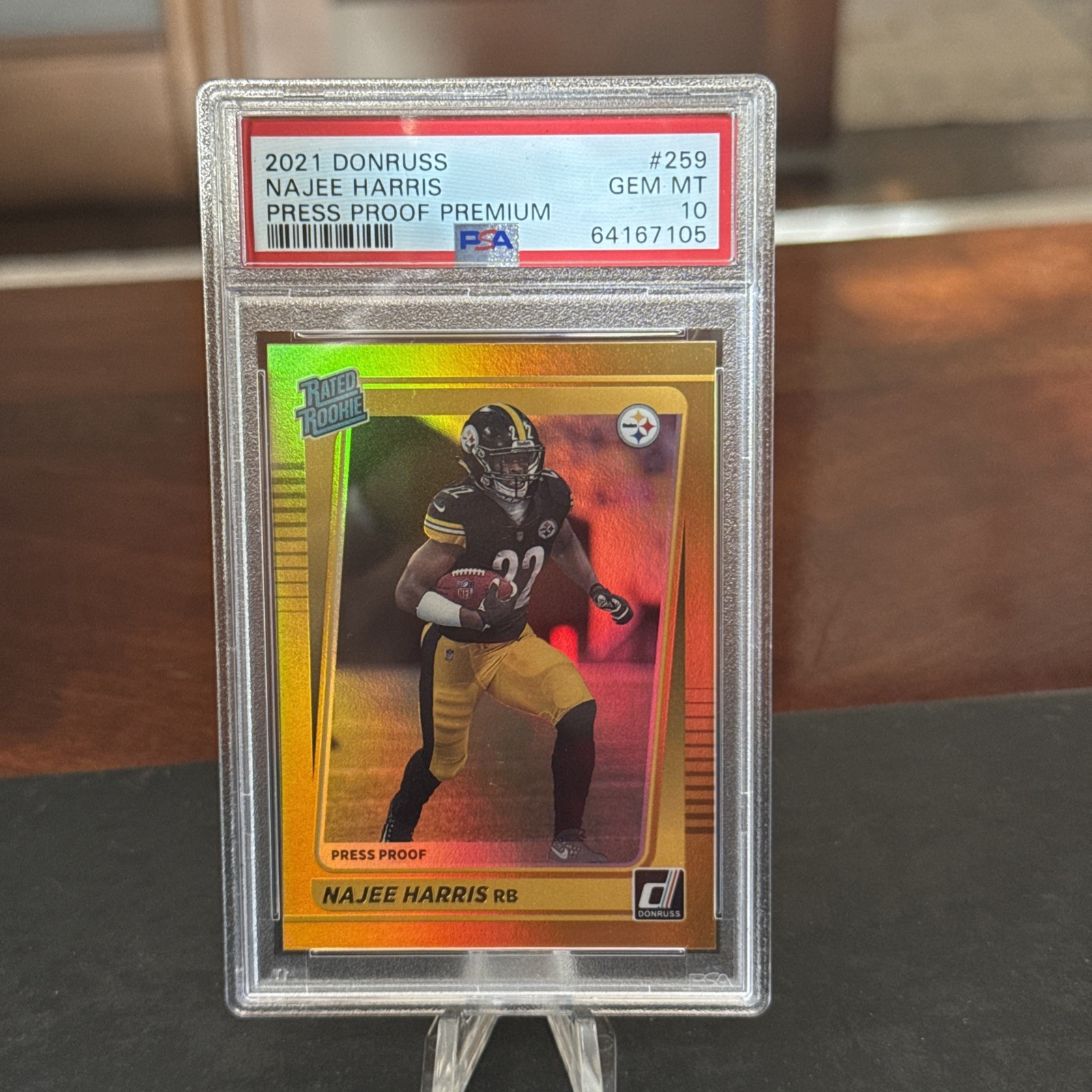 2021 Donruss #259 Najee Harris Rated Rookie Press Proof Premium PSA 10