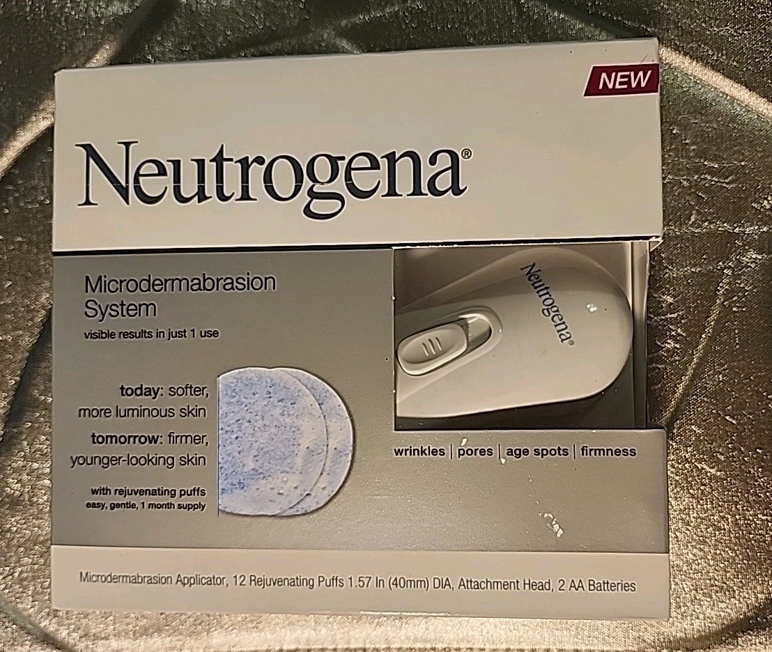 NEW Neutrogena Microdermabrasion System Kit Massaging & Skin Cleansing SEALED 
