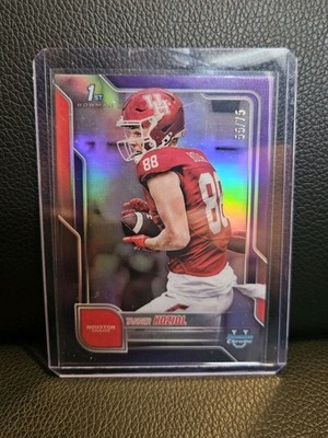 Tanner Koziol 2025 Bowman Chrome U Football 1st Purple Refractor #154 /75