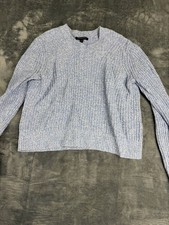 Banana Republic Womens Blue & White Marled Kn...