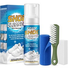 Yeardera Shoe Cleaner Kit, 6.76oz White Sneaker Cleaner with Brush Towel, Sh...