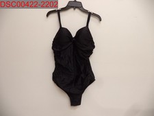 NWT - Women's Black Underwire One Piece Swimsuit, Size 16 1087282