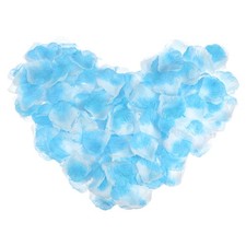 Silk Artificial Flower Petals, Light Blue, White Flowers 2x2 Inch Pack of 2000