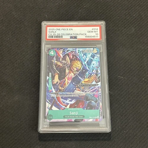 One Piece Sanji EB01-014 Championship 25-26 Celebration Pack PSA 10 GEM MINT