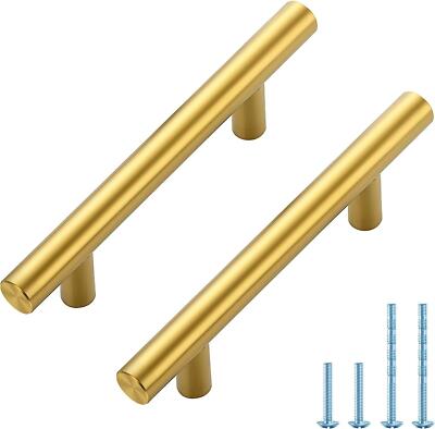 30 Pack 5 Inch Kitchen Cabinet Handles Brushed Brass Cabinet Pulls Gold Drawer