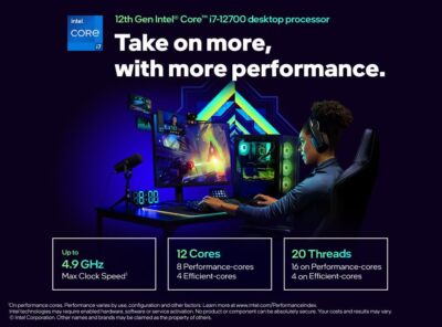 Intel Core i7-12700 Processor (4.9 GHz, 12 Cores, LGA 1700) Box