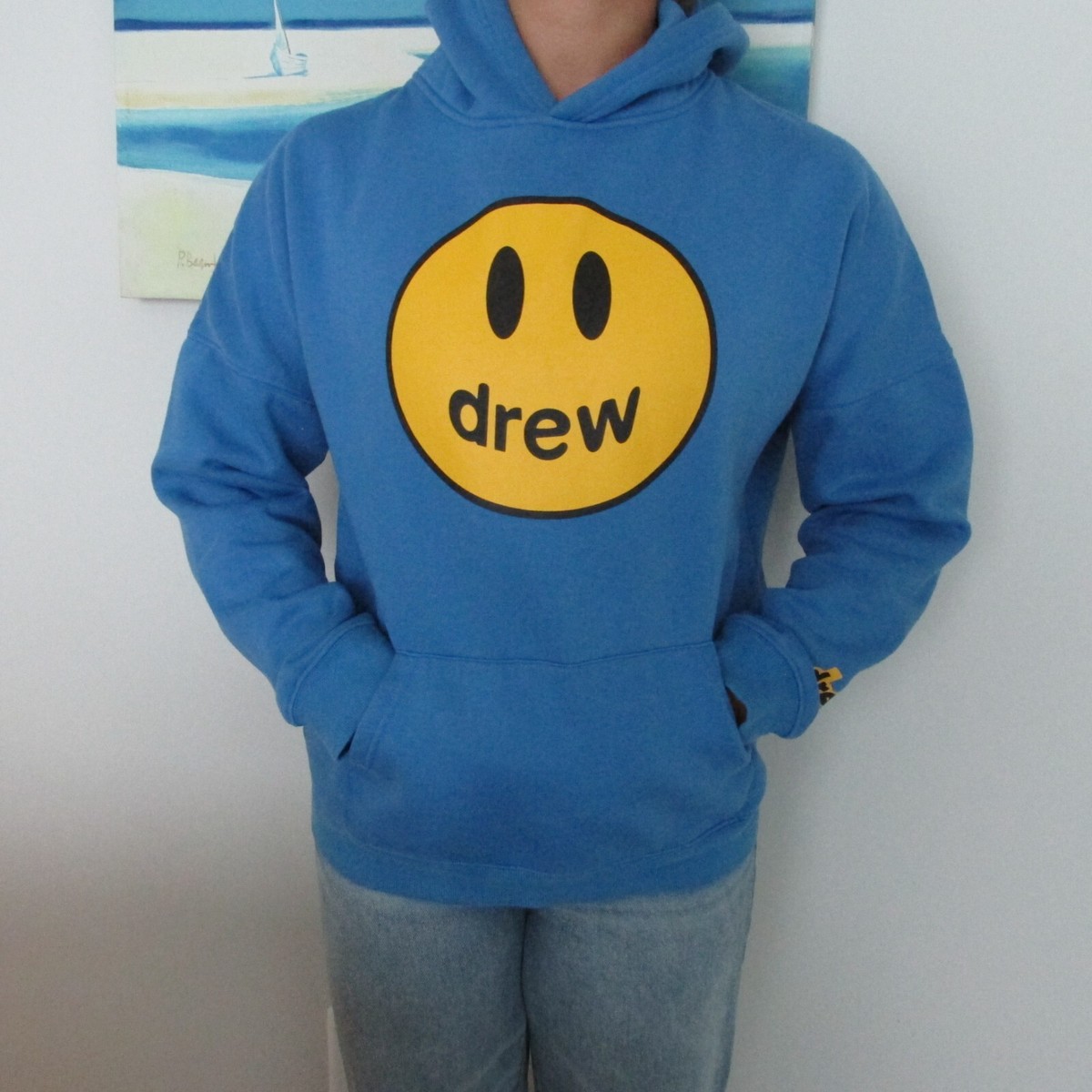 Drew House Hoodie Sweatshirt Adult L Blue Mascot Skate