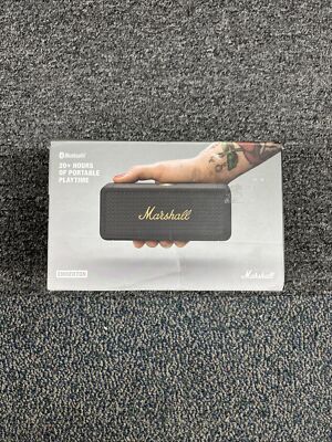 Marshall Emberton Portable Bluetooth Speaker - Black & Brass