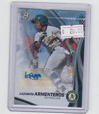 Lazarito Armenteros 2017 Bowman Platinum Prospects Auto Autograph Oakland A's