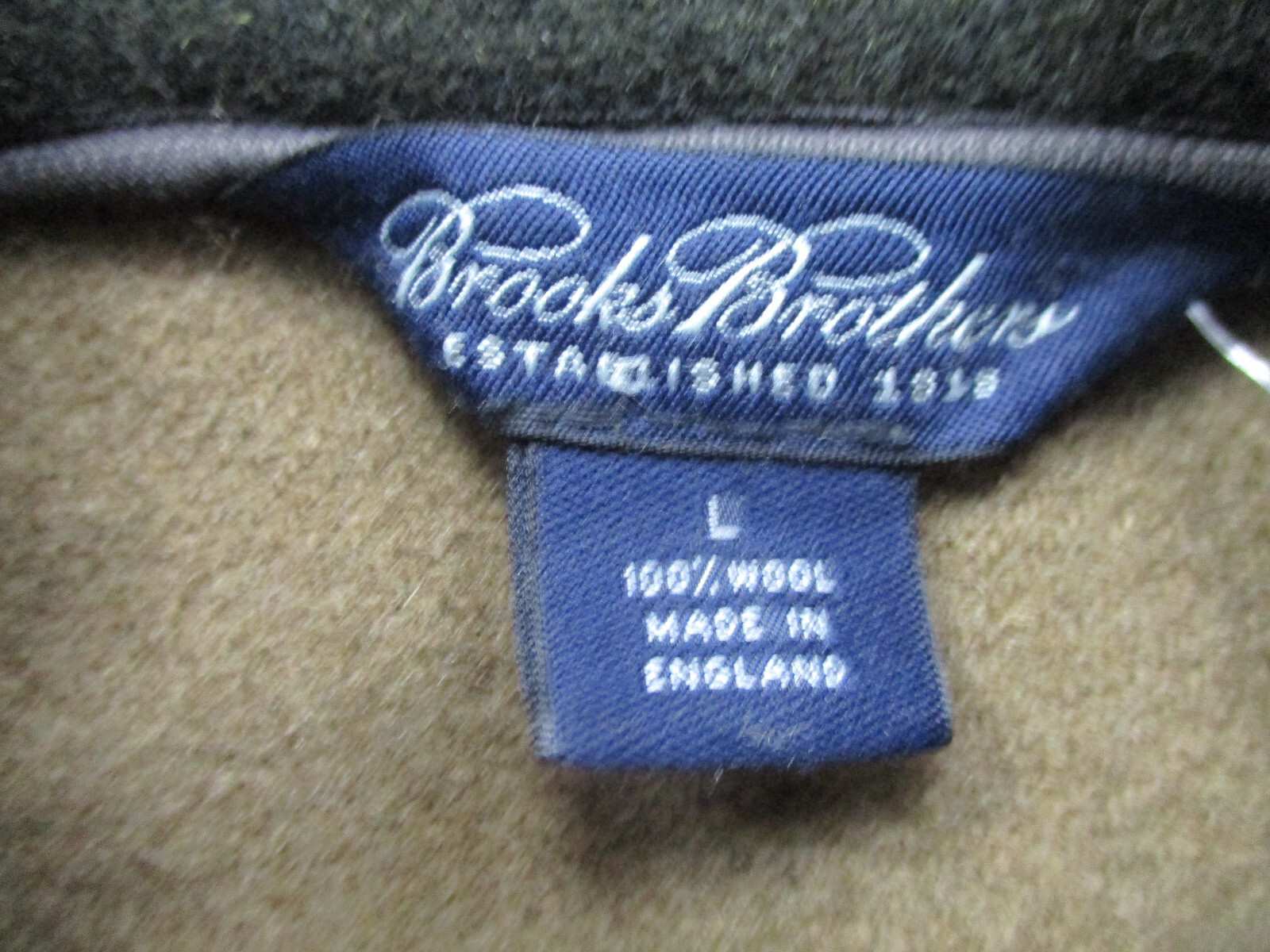 Brooks Brother Jacket Mens Large Green Coat 100 Wool Overcoat Adult eBay