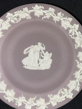 Lilac Purple Wedgwood Angel Cupid Decorative Small Plate Pin Dish