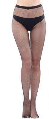 2 schwarze Netzstrumpfhosen kleines Netz Micro Netz sexy UK