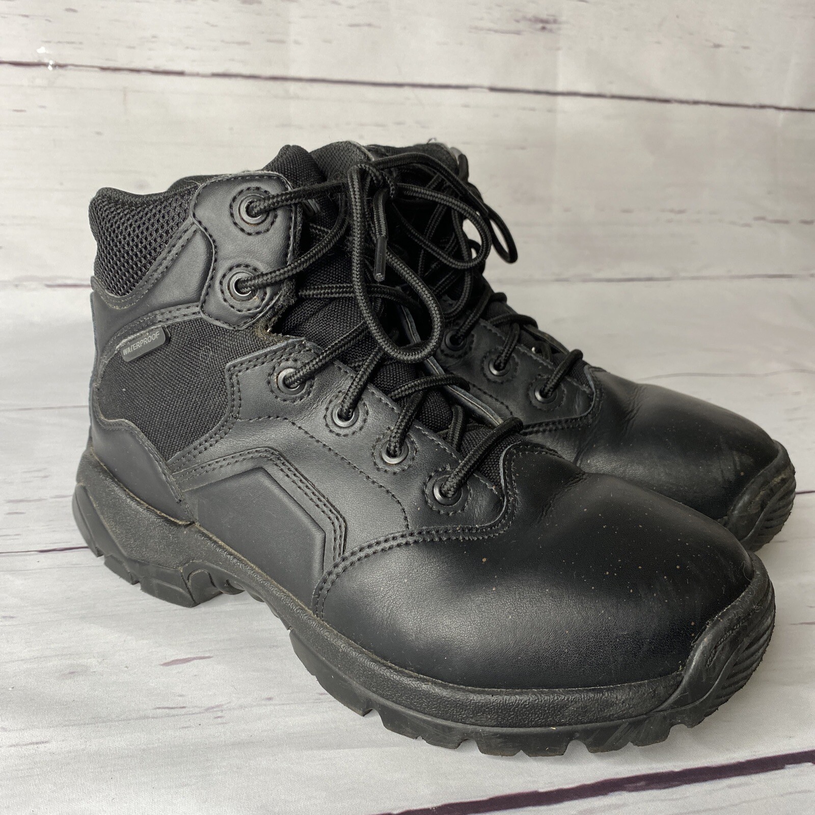 INTERCEPTOR Tactical Canton Boots Waterproof Slip & Oil Resistant Black