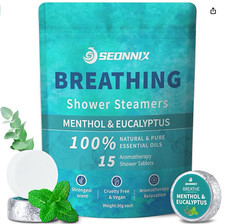Shower Steamers Aromatherapy 15 Pack, Menthol  Eucalyptus Shower Bombs with Nat