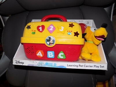 Disney Learning Pet Carrier Play Set Pluto ABC NEW NO BATTERIES INCLUDED 