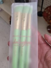 Slmissglam Makeup Brush Set Green Trio 3 Pc Blend Blush Contour NEW No Box