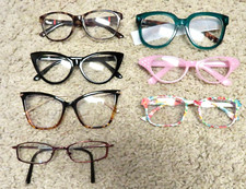 Lot of 7 pairs of clear Women's Style Fashion Glasses