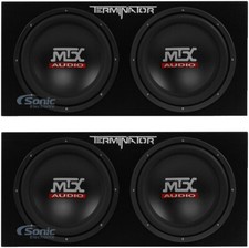 2 MTX Audio TNE212D 12" 1200W Car Audio Dual Loaded Subwoofer Box Enclosure