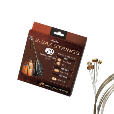  Elektro Saz Baglama Teli Saiten  für E-Baglama E20PR Ball End Normal  Tension