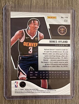 BONES HYLAND 2021-22 PANINI REVOLUTION ASIA RED ROOKIE RC DENVER