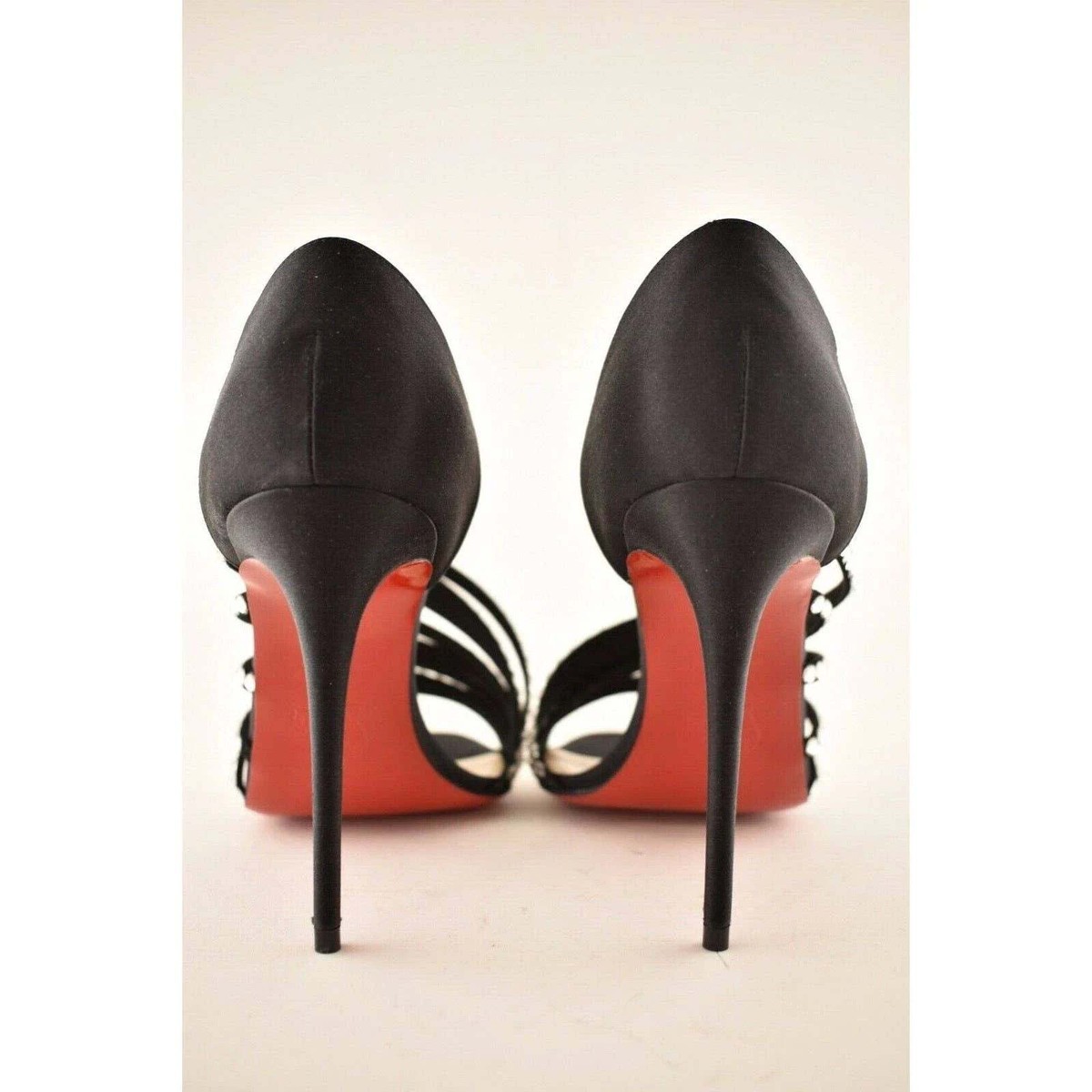 Christian Louboutin Norina Strass 100 Black Crystal Strap Sandal