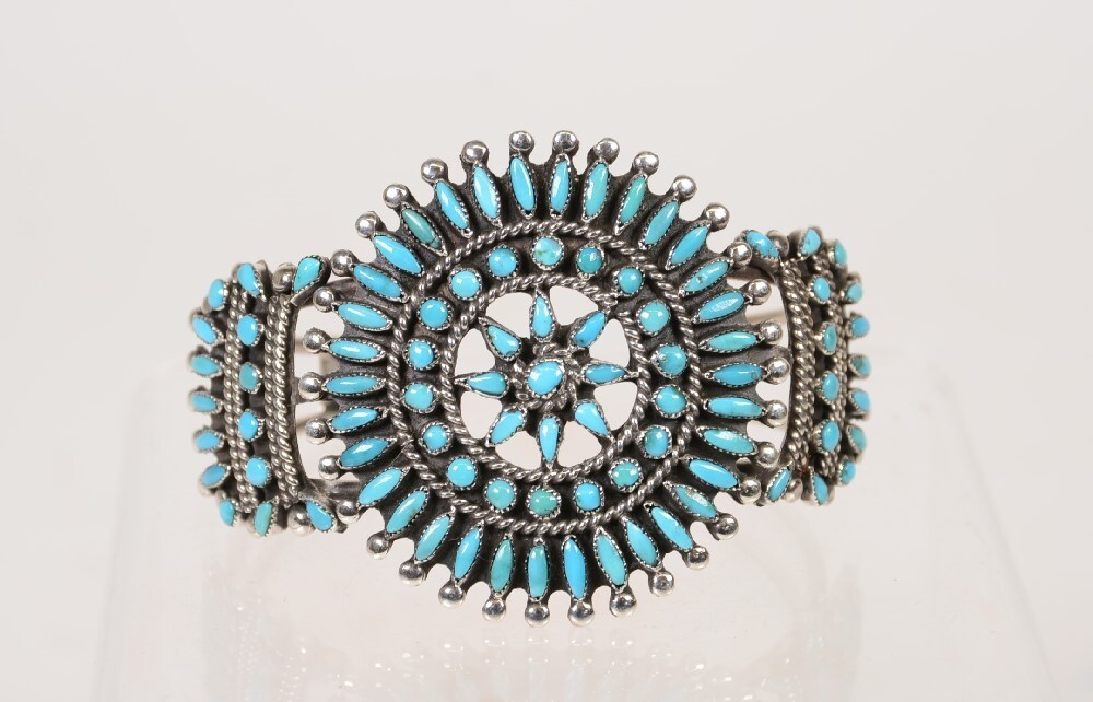 アクセサリー ZUNI Needle Point Cluster Bangle 925 Zuni Needle Point Cluster Bangle Sterling Silver Turquoise