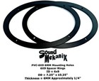 6x9" Plastic Speaker / Spacer Ring PVC-6x9 6MM Mounting Holes One Pair Made USA