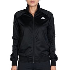 Kappa 222 Banda Blaston Jacket Black White 32142lw Women's Size Small Slim Fit