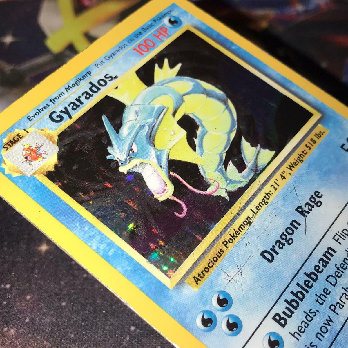 Gyarados ~ 6/102 ~ Holo ~ WOTC BASE SET ~ HEAVY PLAY ~ Pokemon