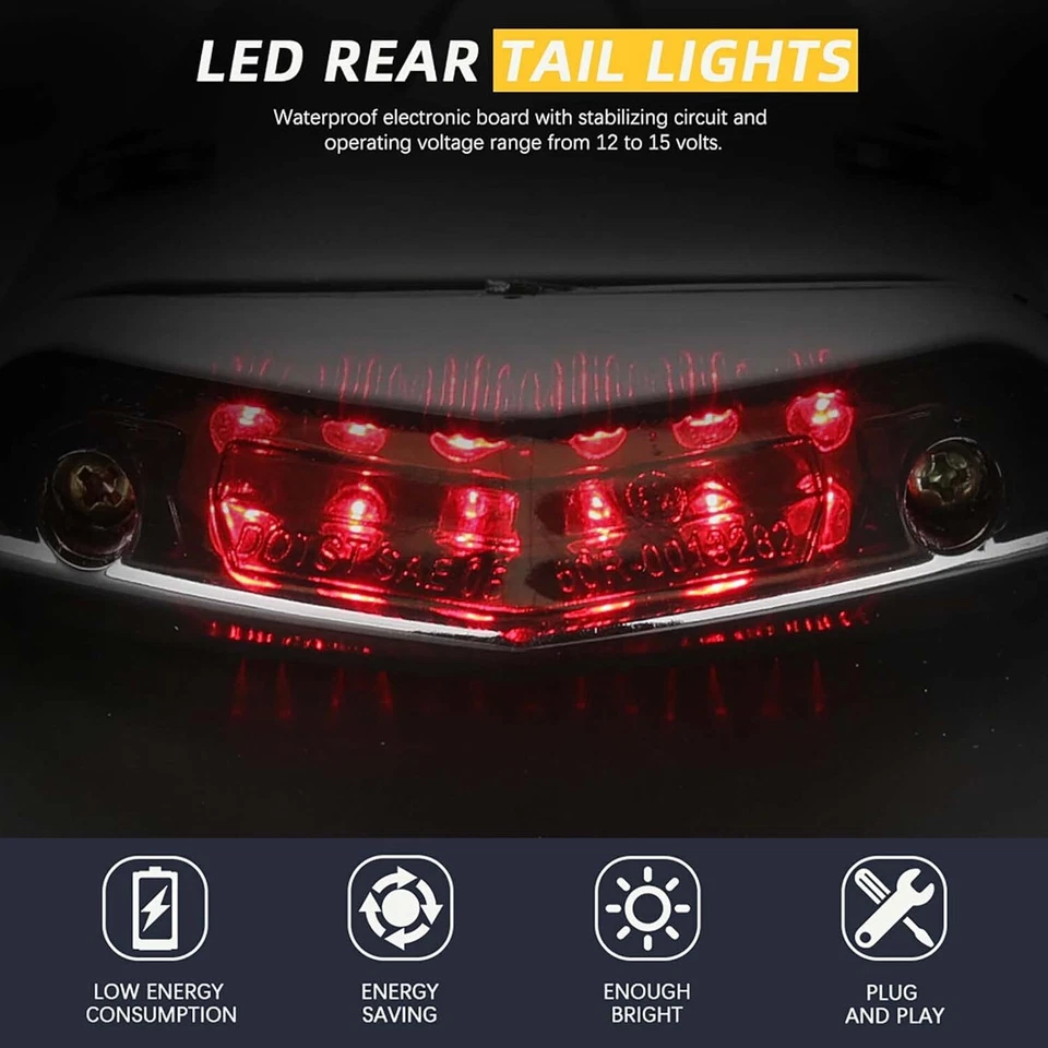 For Yamaha WRX YZ 250 400 426 450 LED Rear Fender Brake Tail Light Dirt Off-road - Image 2 of 4