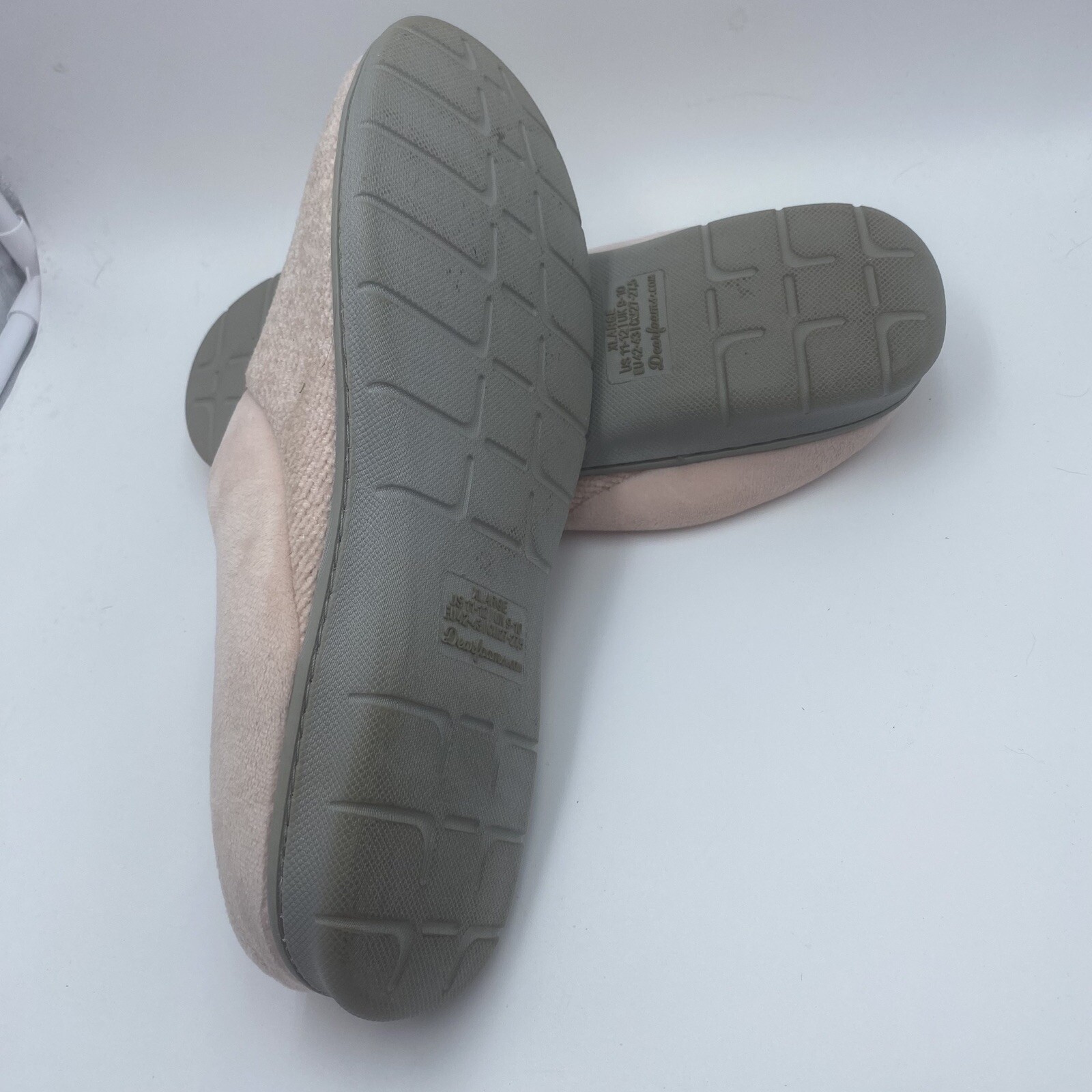 SAOLA Pantofole Dearfoam Womans XLarge 11 12 suola in gomma sfocata sfocata