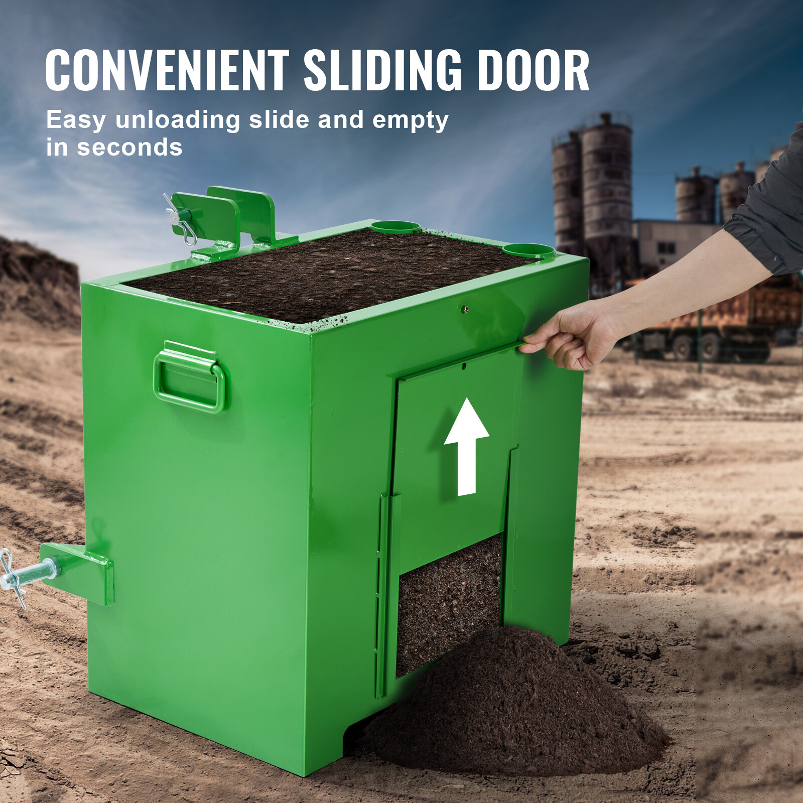 VEVOR Ballast Box 3 Point Category 1 Tractor 800lbs 5cu.ft Tractor