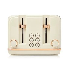 Haden Salcombe Cream & Copper 4 Slice Toaster RRP 60.00 lot GD