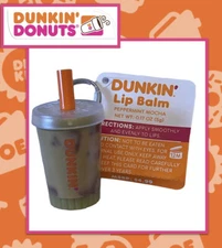 Dunkin Donuts Flavored Lip Balm Peppermint Mocha - Key Chain Iced Coffee Cup ☕️