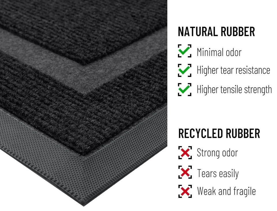 Alfombrilla de puerta delantera entrada interior exterior, impermeable para todas las estaciones, felpudo para todo tipo de clima Foto 3 de 4