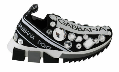 DOLCE & GABBANA Shoes White Black Leather Low Top Women DOLCE & GABBANA Shoes White Black Leather Low Top Women