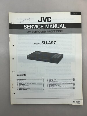 JVC SU-A97 Original Service Manual Free Shipping