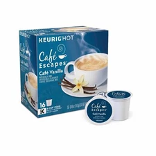 Cafe Escapes Cafe Vanilla 16 to 96 Count Keurig K cups Pick Any Quantity