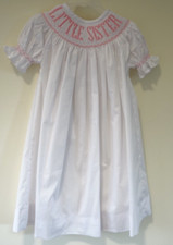 NWT Pleats & Stitches Smocked Little Sister Bishop Dress Girl's Size 2T