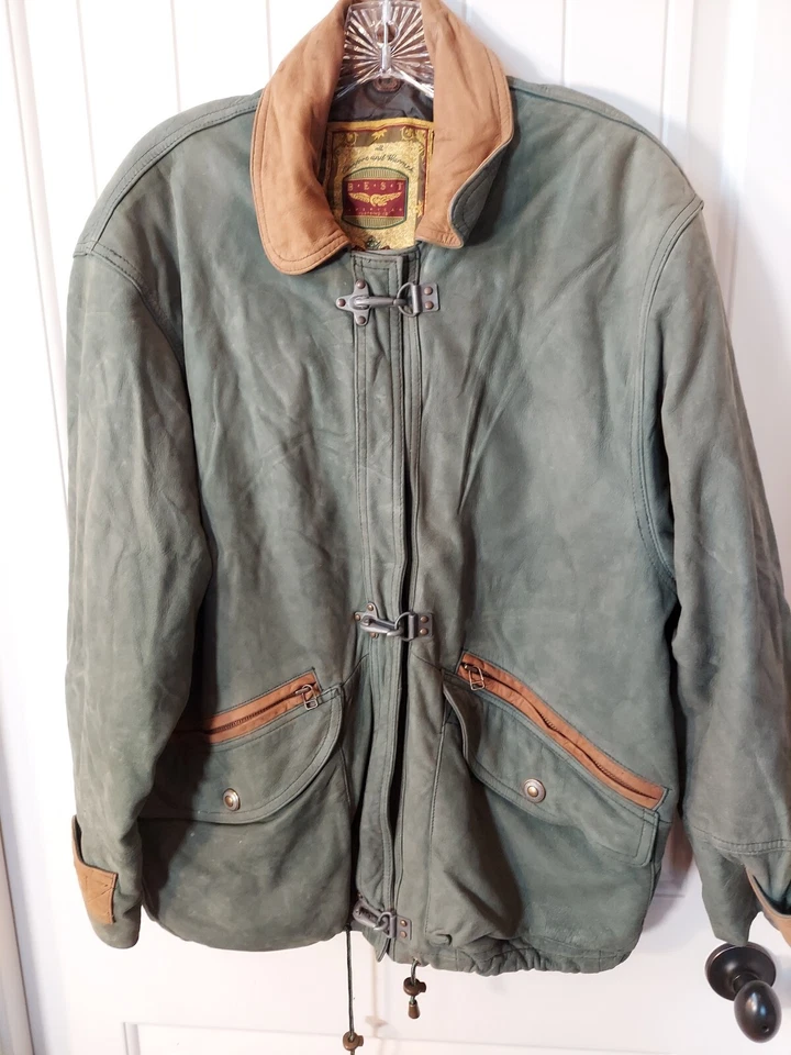 Men's  Best American Clothing Co Leather Green jacket large